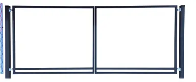 Obrázek produktu pro Brána RAMA pro latě a panely 160 cm grafit RAL7016 + SLOUPKY | latě