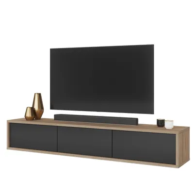 Zdjęcie produktu dla Szafka RTV FRIDA 3K 180cm dąb olejowany/antracyt