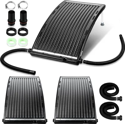 Produktbild von TolleTour 3X Set Solar Poolheizung – Gebogene Solar-Heizung für Pools, 15 L, Ø38 mm, Poolzubehör