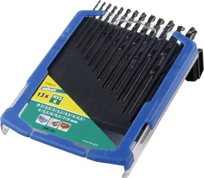 Produktbild von Wolfcraft Metallbohrer-Set HSS rollgewalzt Ø 2 - 8 mm 13-teilig Rundschaft