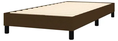 Produktbild von Boxspringbett mit Matratze Dunkelbraun 90x200 cm Stoff Polsterbett