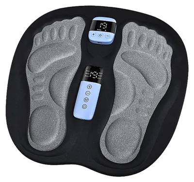 Produktbild von EMS Fußmassagegerät elektrisch 33x32cm – 15 Intensitäten & 6 Modi | Fernbedienung für Schmerzlinderung & Durchblutung