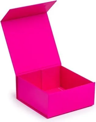 Zdjęcie produktu dla Pudełko Magnetyczne Fuksja 200x200x90mm Ozdobne Prezentowe Kartonik Prezentowe