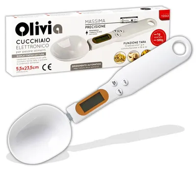 Obrázek produktu pro Digitální kuchyňská váha lžíce - 1 g až 500 g - Lžičková váha s displejem