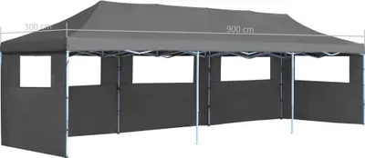 Zdjęcie produktu dla vidaXL Składany namiot imprezowy pop-up z 5 ścianami bocznymi 870x291x315 cm antracytowy