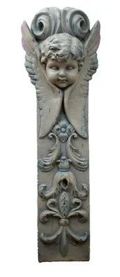 Produktbild von Wanddeko Engel Kopf in Flügel Säule Wandbild Deko Relief Figur Skulptur Objekt