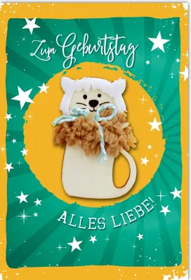 Produktbild von Geburtstag - Glückwunschkarte im Format 11,5 x 17 cm mit Umschlag