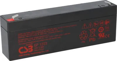 Zdjęcie produktu dla CSB GP1223 - Akumulator 12V 2.3Ah AGM | Kompaktowy akumulator kwasowo-ołowiowy VRLA