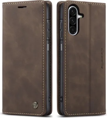 Image de Housse pour Samsung Galaxy A17 5G/4G Housse rétro en cuirPolyuréthaneavec fonction de support Housse café