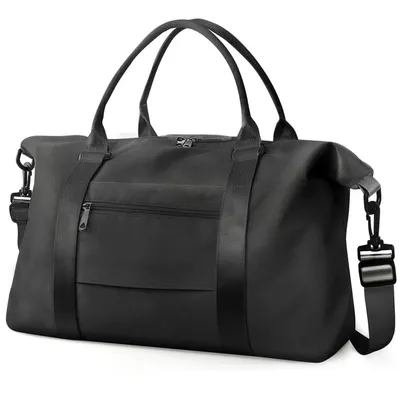 Produktbild von Reisetasche 37L – EasyJet Handgepäck, faltbare Weekender Tasche, 46x21x26 cm，Kann an einem Koffer befestigt werden– Schwarz