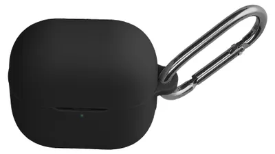Produktbild von kwmobile Schutzhülle für Huawei FreeClip 2 Hülle - TPU Silikon Case für Kopfhörer Ladecase - stoßfestes Cover mit Karabiner - Schwarz