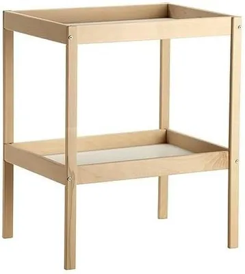 Produktbild von Baby-Wickeltisch – Baby-Pflegekommode – Für die Babypflege – Aus massivem Buchenholz – 72 x 53 x 87 cm – Natürliches Holz
