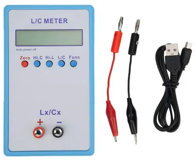 Produktbild von Handliches Messgerät zur Bestimmung von Induktivität und Kapazität, elektronisches LCR-Multimeter mit ABS-Gehäuse