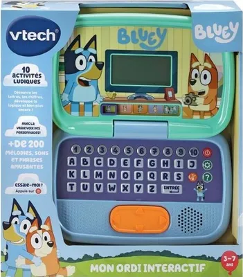 Produktbild von Interaktiver Lerncomputer für Kinder VTech Bluey, 10 Lernspiele, Buchstaben und Zahlen, Logiktraining