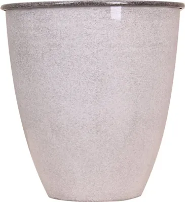 Produktbild von Übertopf aus Metall pulverlackiert 22x19 cm hellgrau