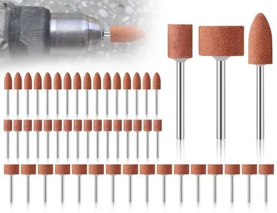 Obrázok produktu pre Sada brúsnych hrotov s 3 mm korundovým brúsnym tŕňom, 48 ks, pre brúsne nástavce