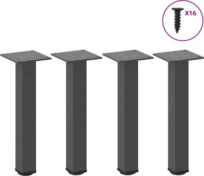 Produktbild von "im Angebot" Couchtischbeine 4 Stk. Anthrazit 30-32 cm Stahl - Tischbeine CC17955