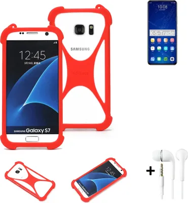 Produktbild von Handy-hülle + Kopfhörer kompatibel mit ZTE Axon 31 Pro 5G Schutz-hülle Bumper Silikon Schutz Hülle Cover Case Silikoncase Silikonbumper TPU