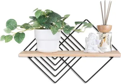 Produktbild von Famanu Wandregal Schwarz - Modernes Design aus Metall