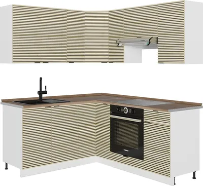 Immagine prodotto di Cucina angolare completa Vicco Fame-Line Pannello di quercia/bianco 190 x 60 cm , PL Rovere, Model 51586
