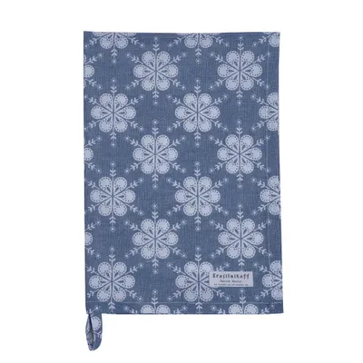 Produktbild von Krasilnikoff – Geschirrtuch KW13755 – Flowers / Blumen, Blue