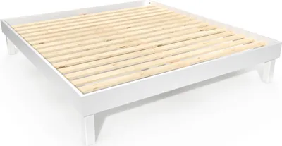 Produktbild von Queensize Bett 180x200 Massivholz Komfort - Weiß