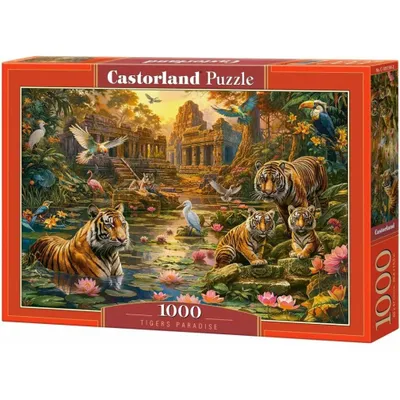 Produktbild von Puzzle mit 1000 Teilen „Tigers Paradise“ von Castorland 105199