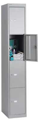 Produktbild von Bisley Garderobenschrank Office - Farbe: Lichtgrau