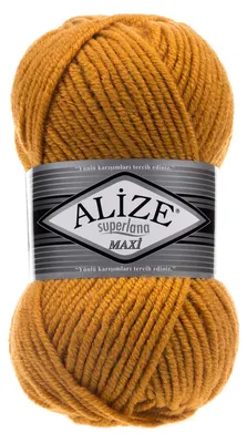 Strickgarn Strickwolle ALIZE SUPERLANA MAXI 02 senfgelb
