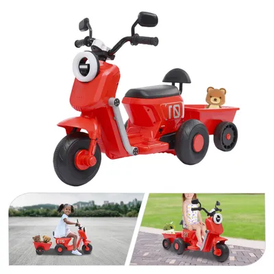 Obrázek produktu pro 6V elektrická motorka pro děti, dětská elektrická motorka, dětské elektrické vozidlo, červená barva