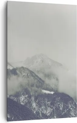Produktbild von Bild auf Leinwand - Leinwandbild - Einteilig - Berge Wald Nebel - 80x120cm - Wand Bild - Wanddeko - Wandbilder - Leinwanddruck - Wanddekoration - Leinwand bilder - Wandbild - PA80x120-4270