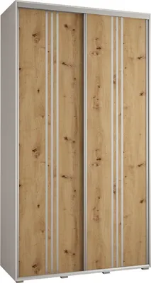 Produktbild von MEBLE KRYSPOL Davos 6 Schrank, zwei Türen - 235,2x140x45 cm - Weiß Artisan Silber