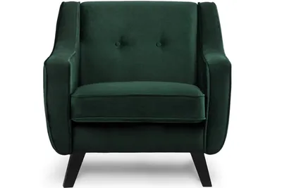 Obrázek produktu pro Konsimo Klasické křeslo nadčasový design a měkká velurová tkanina "TERSO", tmavě zelená, látka, elegantní, 84x81x89 cm