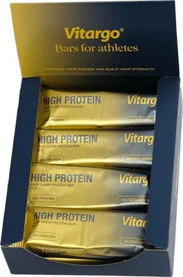 Produktbild von Vitargo High Protein Bar (12x55g) Salted Caramel - Riegel - Protein-Riegel