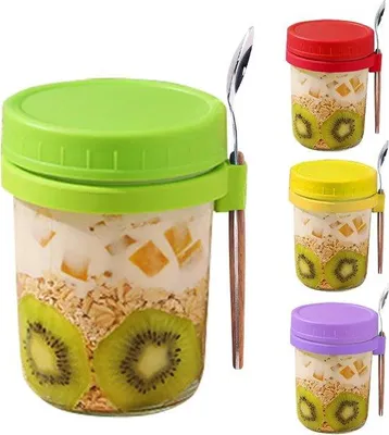 Produktbild von Famanu Joghurtbecher BPA-frei - Set mit 4 bunten Bechern