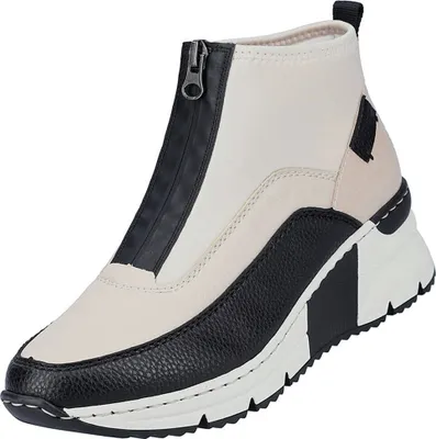 Produktbild von Rieker Damen Stiefelette Beige/Schwarz