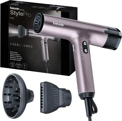 Produktbild von Digitaler Ionen Haartrockner mit High-Speed Motor, leicht & leise, schnelles Trocknen, 4 Gebläsestufen, Kaltmodus, Diffusor, Stylingdüse, 2,8 m Kabel