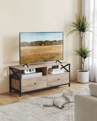 Produktbild von VASAGLE Lowboard Fernsehtisch, 2 Schubladen, 2 Fächern, Breite 120cm