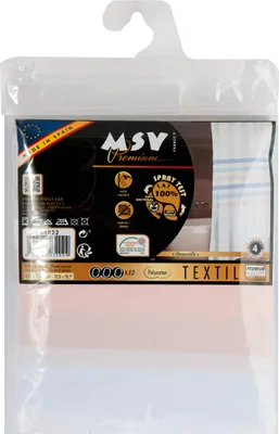 Immagine prodotto di Cotexsa by MSV Tenda da doccia in tessuto Premium antimuffa - antibatterica, lavabile, 100% impermeabile, con 12 anelli per tenda da doccia - poliestere, "Seauville" pastello 180x200cm -  Spain