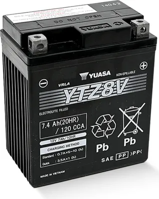 Produktbild von YUASA YTZ8V WC 12V 7,4Ah/C20 - 120A (EN) Motorradbatterie WF