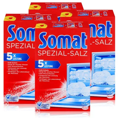 Produktbild von Somat Spülmaschinen Spezial-Salz 1,2kg - Anti-Wasserflecken (4er Pack)
