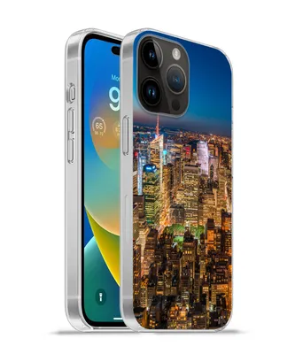 Produktbild von MuchoWow® Handyhülle Schutzhülle Hülle für Apple iPhone 14 Pro - Softcase New York - Farben - Nacht Silikon Softcase Handy Hülle - Umschlag