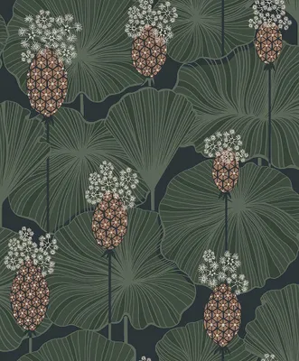 Immagine prodotto di Carta da parati Borastapeter fiori verde scuro - 660306 - 53 cm x 10,05 m