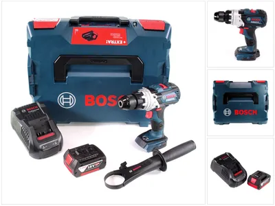 Image de Bosch GSB 18V-110 C Perceuse-visseuse à percussion sans fil Professional 18V 110Nm + 1x batterie 5,0 Ah + chargeur + L-Boxx