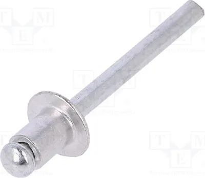 Obrázok produktu pre 1x Nýty L: 6,4 mm, hliník, 50 kusov. 70480 Nýty, priemer: 4,8 mm