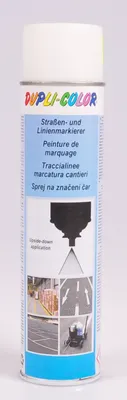 Produktbild von Dupli-Color Markierungsspray 0,6l Straßenmarkierer Linienmarkierer blau rot weiß, Farbe:weiß