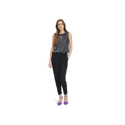 Produktbild von Betty Barclay Freizeitkleid ärmellos Rundhalsausschnitt mehrfarbig Chiffon-Jersey Eingrifftaschen
