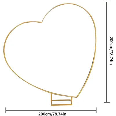 Produktbild von Hochzeitsbogen - Herzförmiger Metallbogen Heart-A - 2 m - Hintergrundständer - Ballon- und Blumendekoration