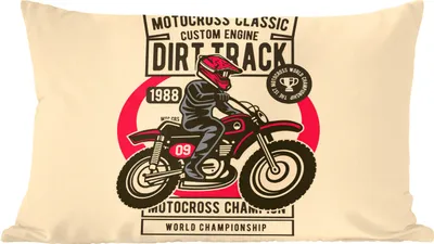 Produktbild von MuchoWow® Zierkissen Sofakissen Wohnzimmer Dekokissen 50x30 cm Motorrad - Vintage - Zeichnung - Wohnzimmerdekoration - Polster mit Photo