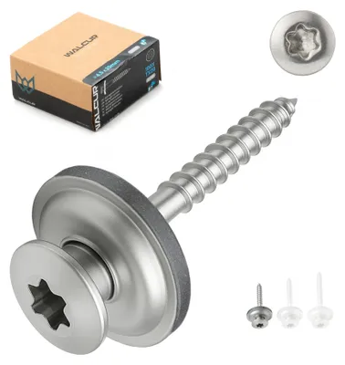 Produktbild von 100 WALCUR Spenglerschrauben 4,5 x 25 mm Edelstahl A2 – mit Dichtscheibe & TX-Antrieb – rostfrei & witterungsbeständig – für Dach & Fassade